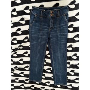 Anthropologie Pilcro & The Letterpress Dark Denim High Rise‎ Slim Jeans